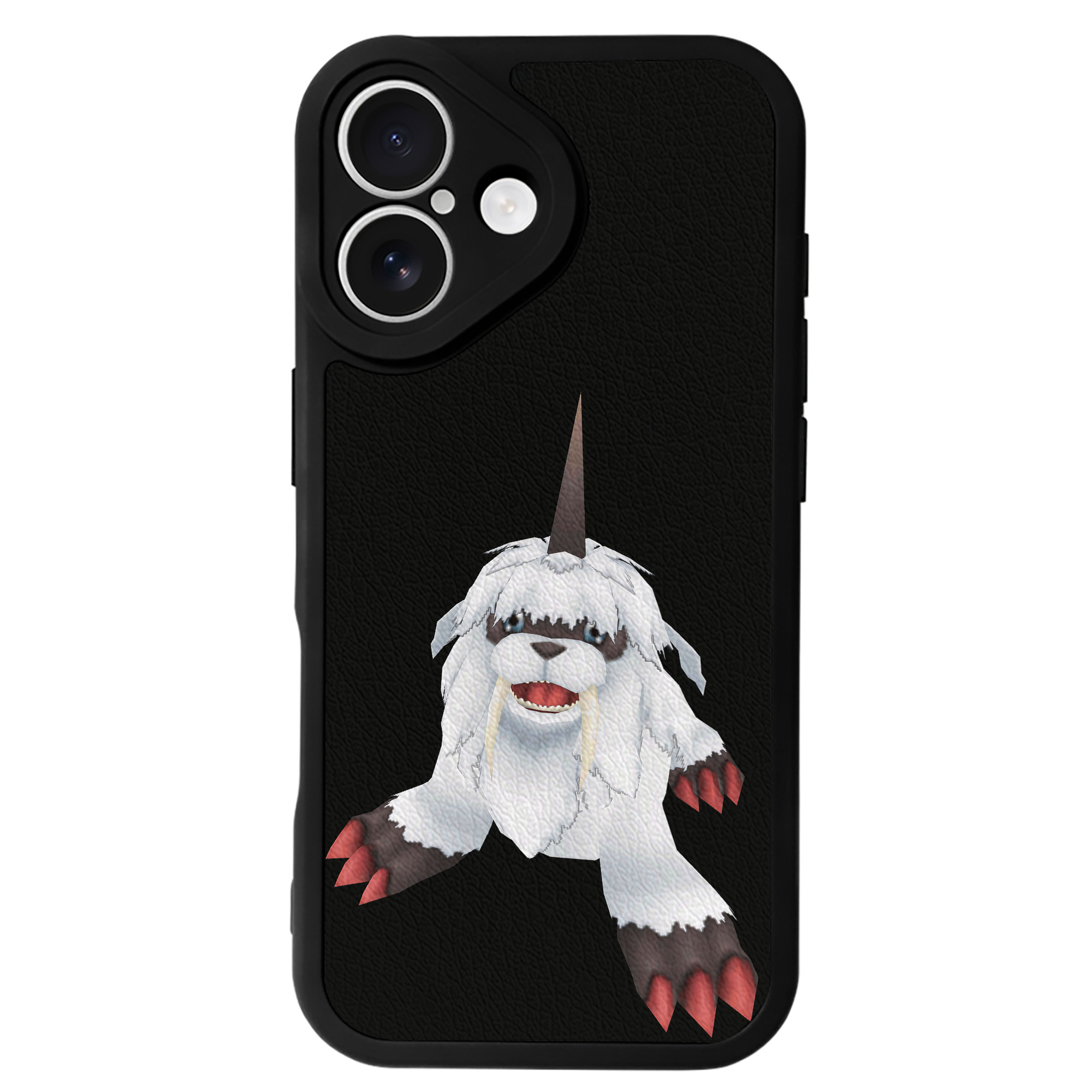 （画像用） Digimon デジタルモンスター/デジモン 【iPhone 16シリーズ対応】シリコンスマホケース（レザー調） 材質：シリコン